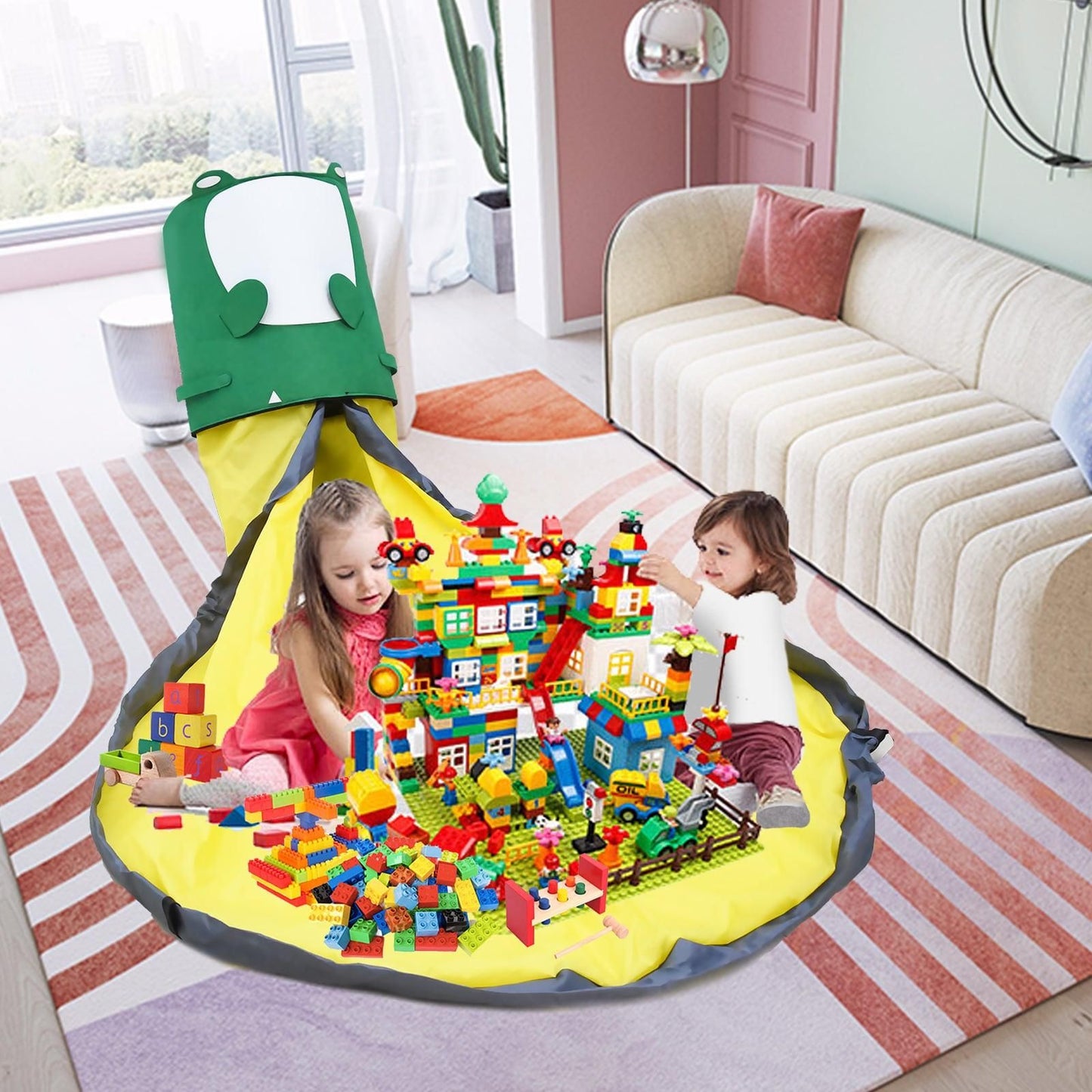 Toy Storage Organizer and Play Mat