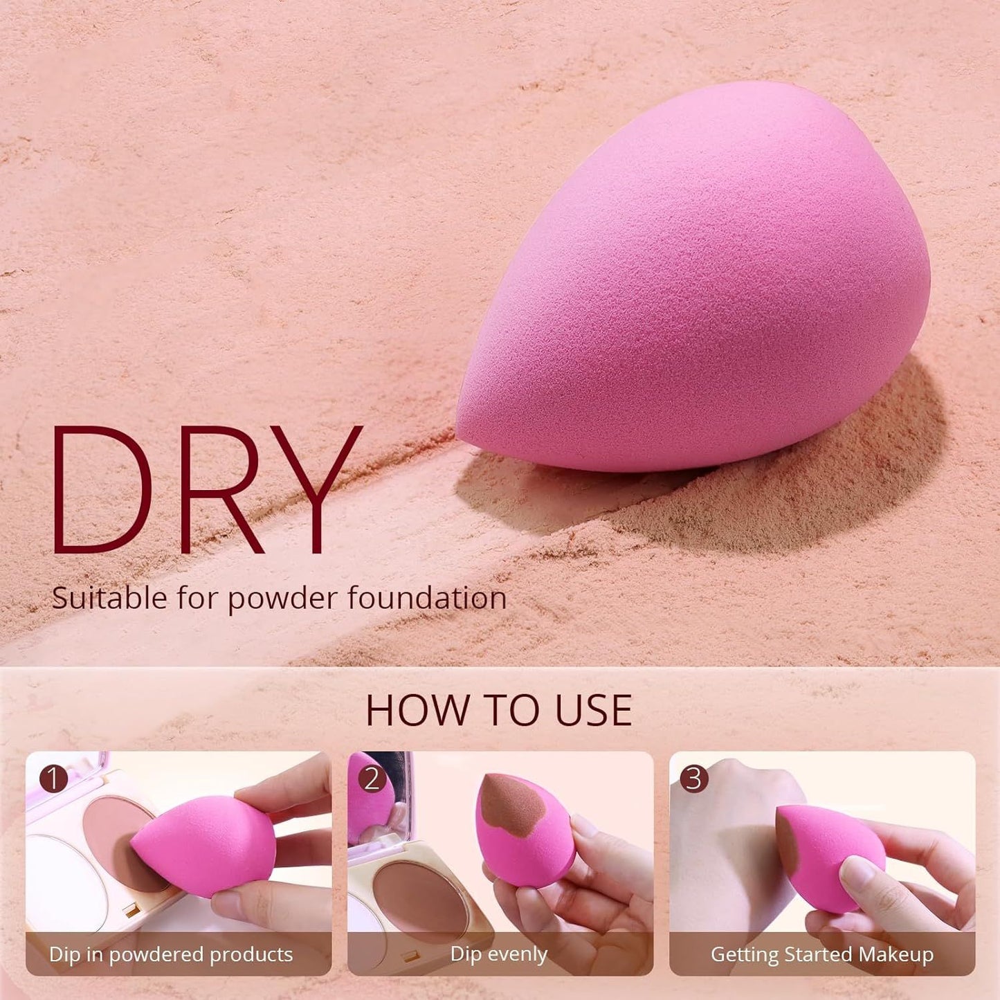 Latex Free Makeup Sponge Set of 9