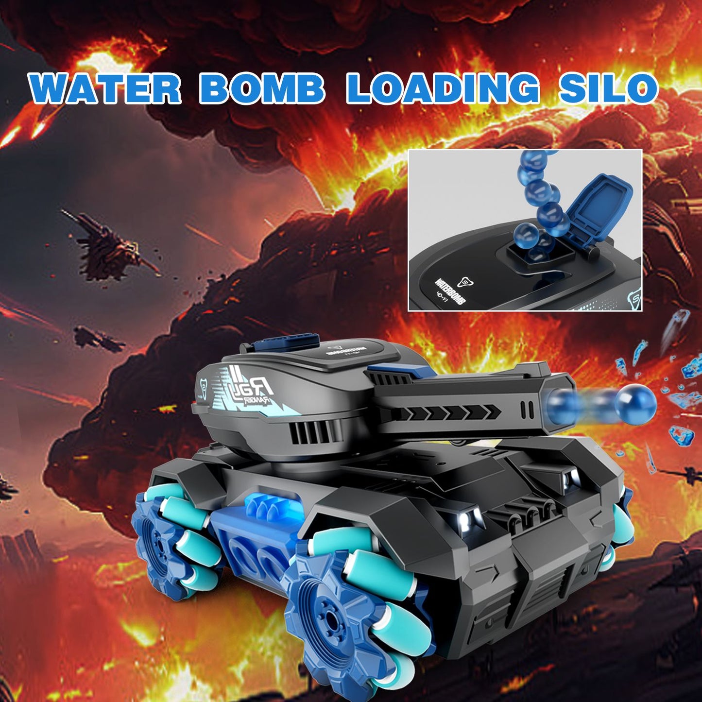 Water Bullet Shooting Remote Control Tank