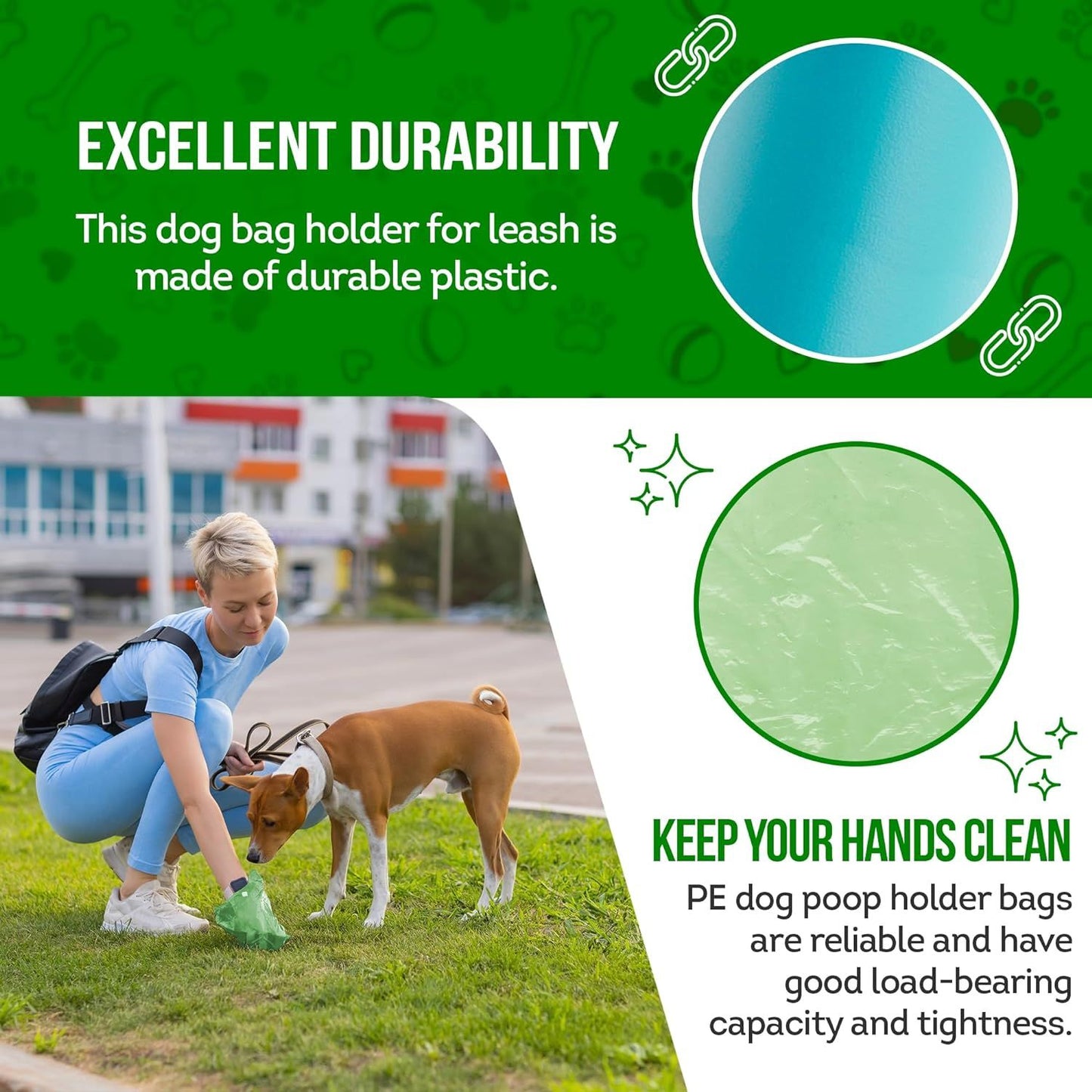 Dog Poop Bag Dispenser with Flashlight