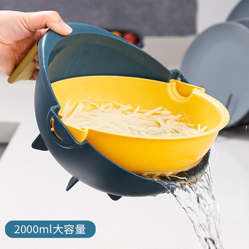 New 9 in 1 Rotate Vegetable Cutter with Drain Basket