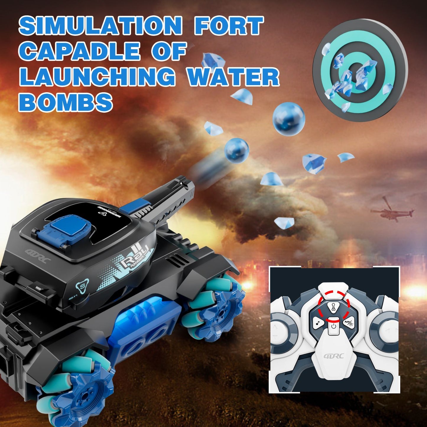 Water Bullet Shooting Remote Control Tank