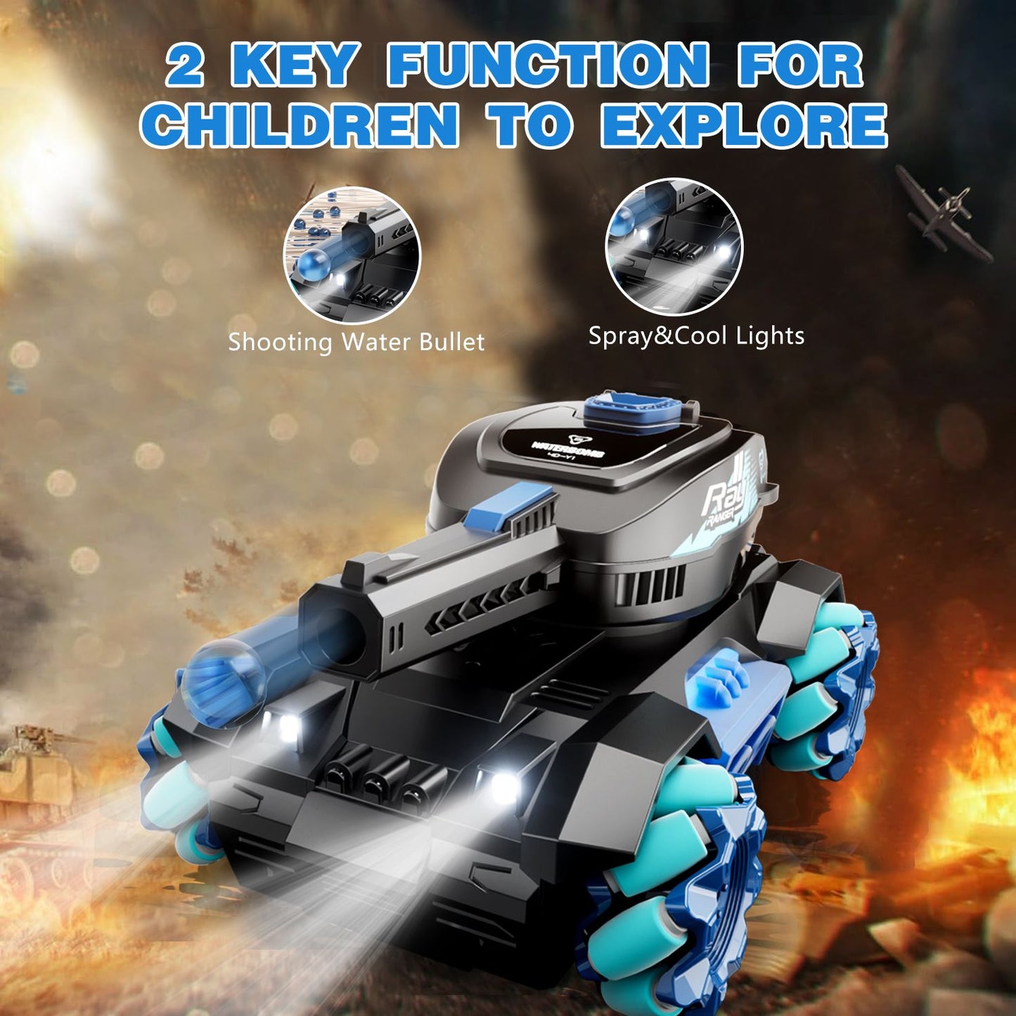 Water Bullet Shooting Remote Control Tank