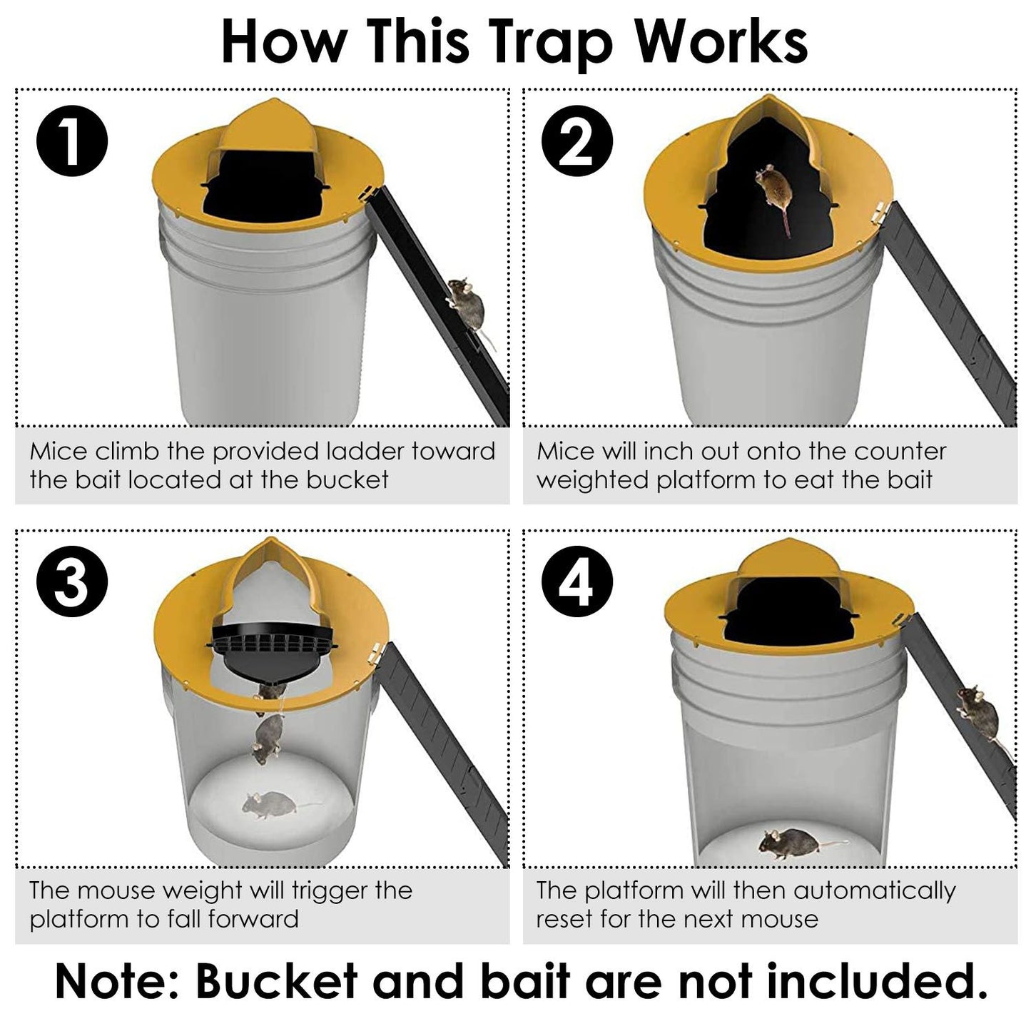 Bucket Lid Mouse Trap